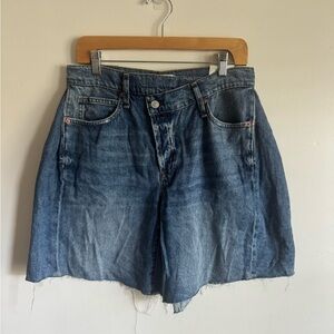 New Free People Boomerang Shorts in Blue Clues Size 29